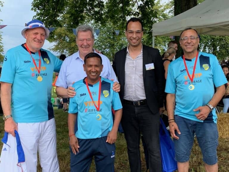 Dirigeants du FC Boissy avec le Maire R. Charbonnier